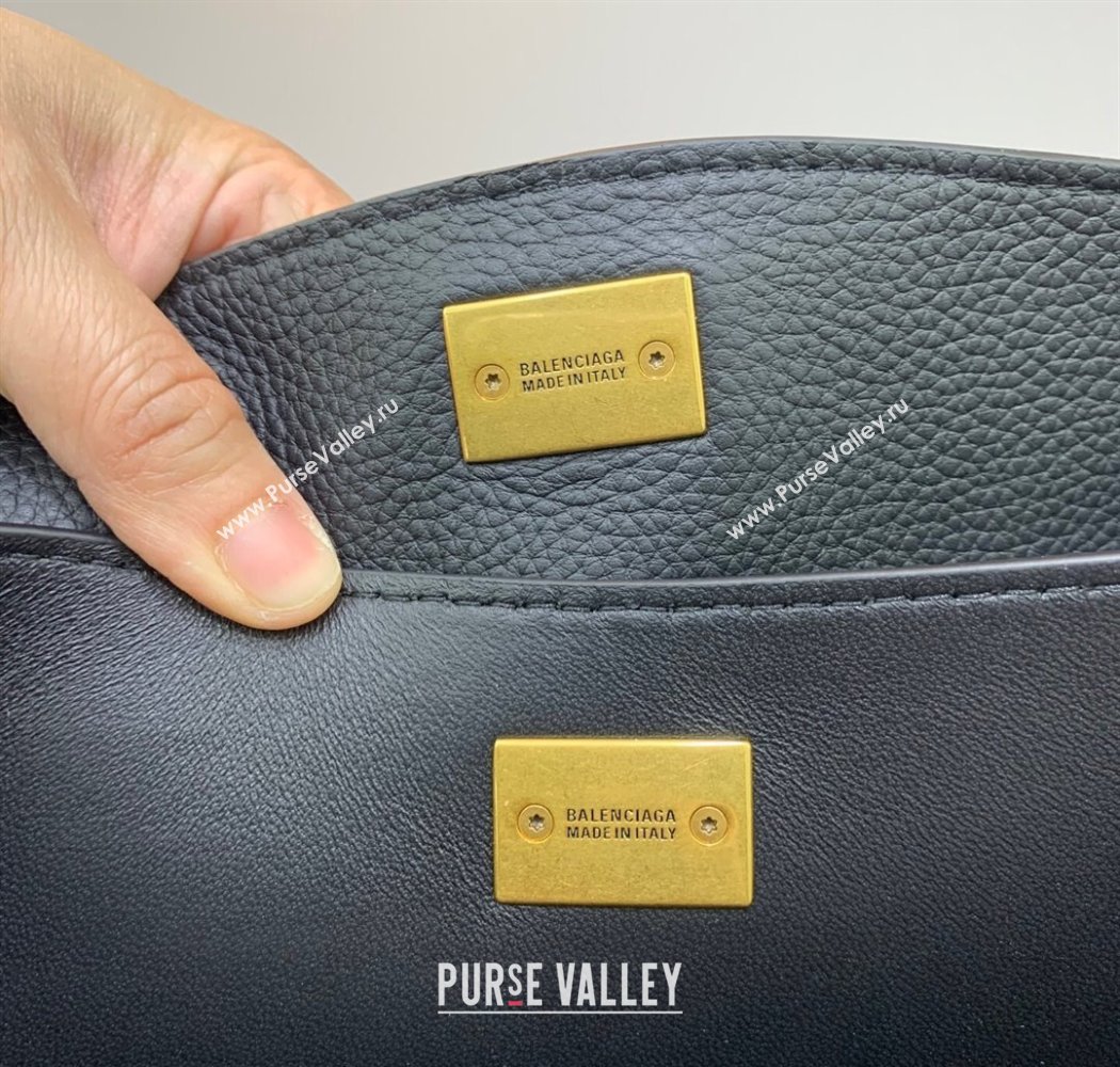 Balenciaga Rodeo Small Handbag in black grained calfskin leather, aged-gold hardware 2025 78972 (JM-250926090)