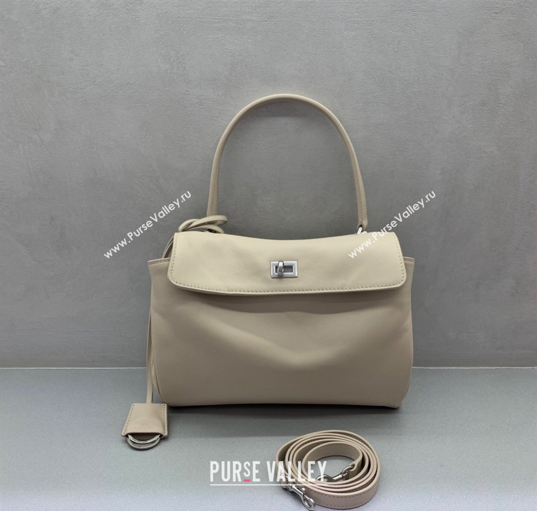 Balenciaga Rodeo Small Handbag in light pink smooth calfskin, aged-silver hardware 2025 78972 (JM-250926092)