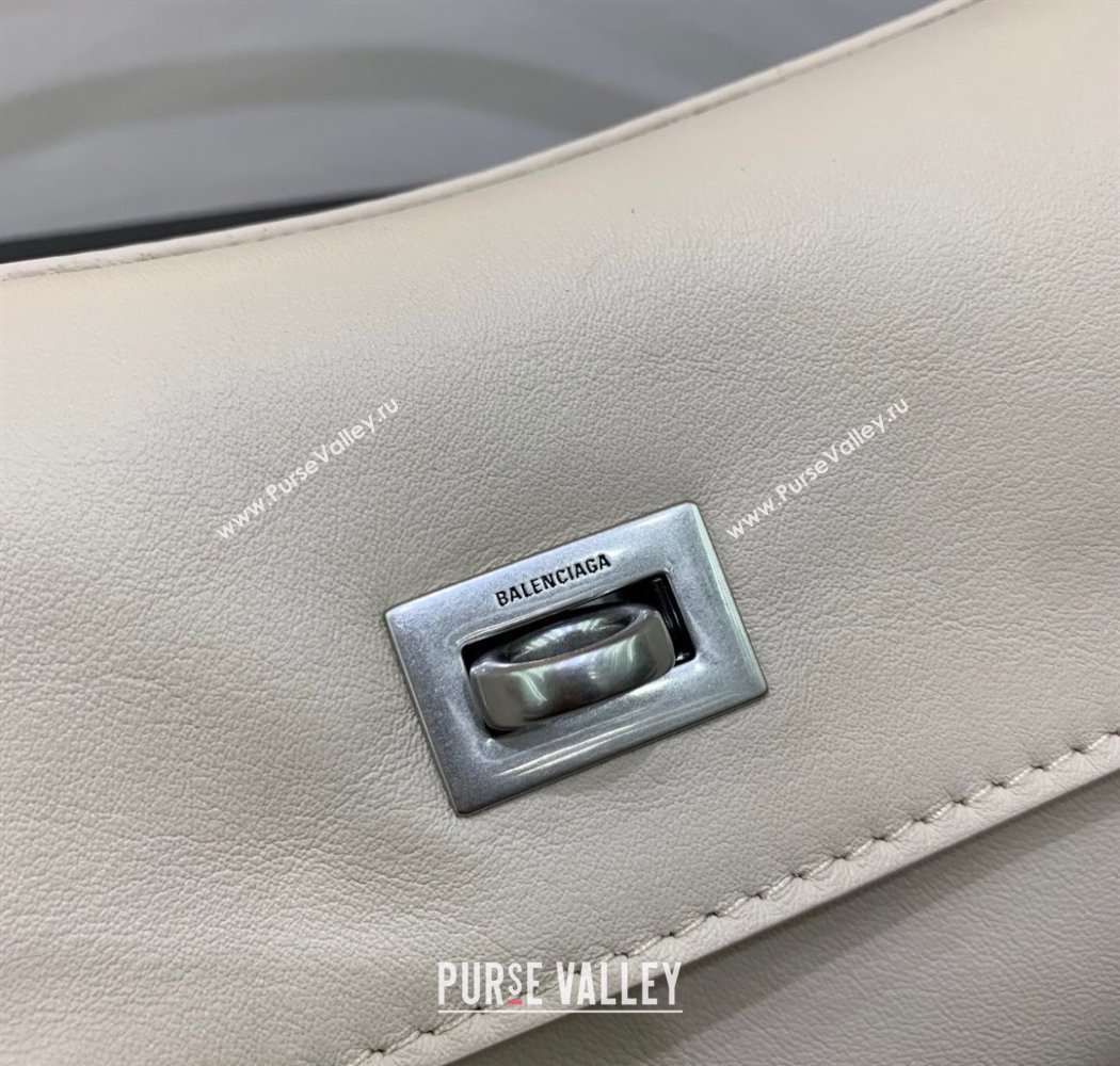 Balenciaga Rodeo Small Handbag in light pink smooth calfskin, aged-silver hardware 2025 78972 (JM-250926092)