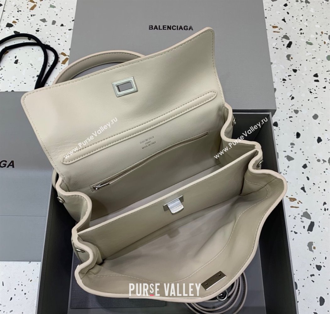 Balenciaga Rodeo Small Handbag in light pink smooth calfskin, aged-silver hardware 2025 78972 (JM-250926092)