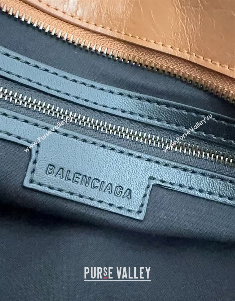 Balenciaga Le City Mini Bag in Camel Brown Arena Storico lambskin leather 2025 0926 (JM-250926111)