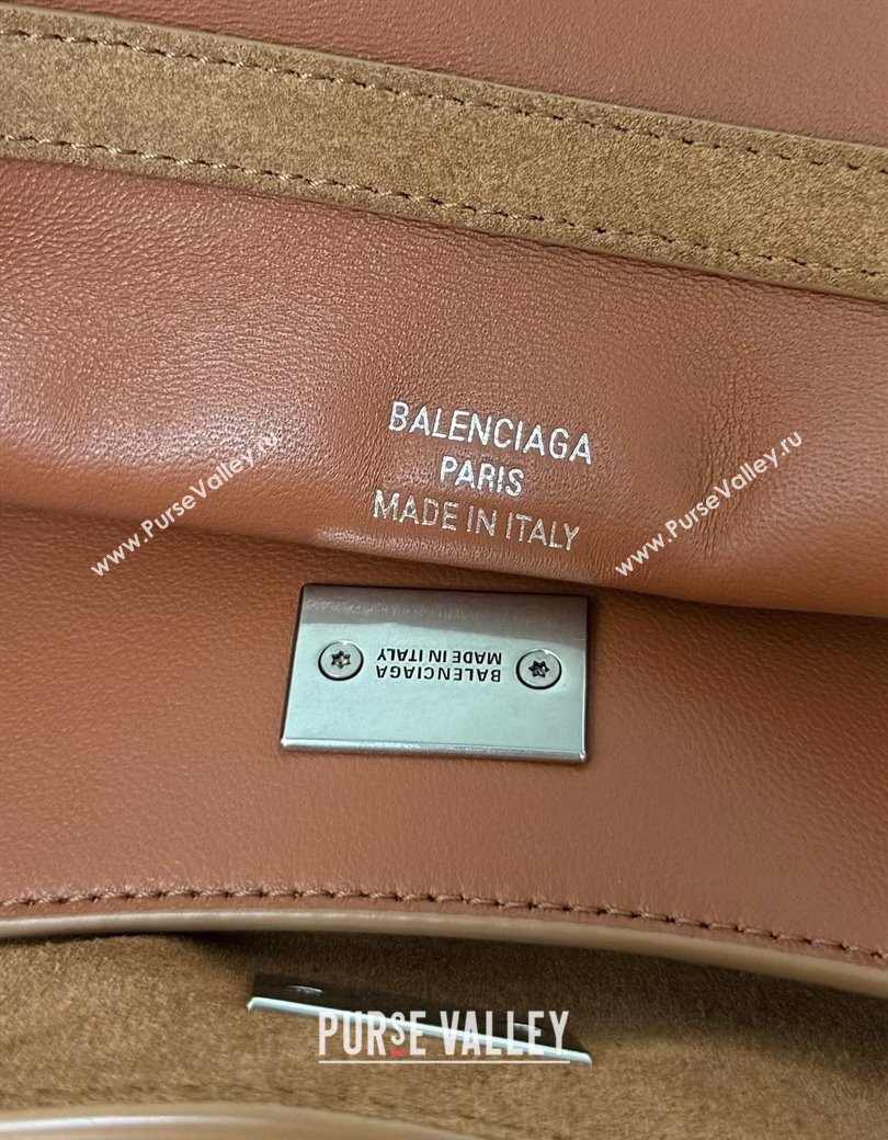 Balenciaga Rodeo Mini Handbag in light brown suede, aged-silver hardware 2025 78972 (JM-250926093)