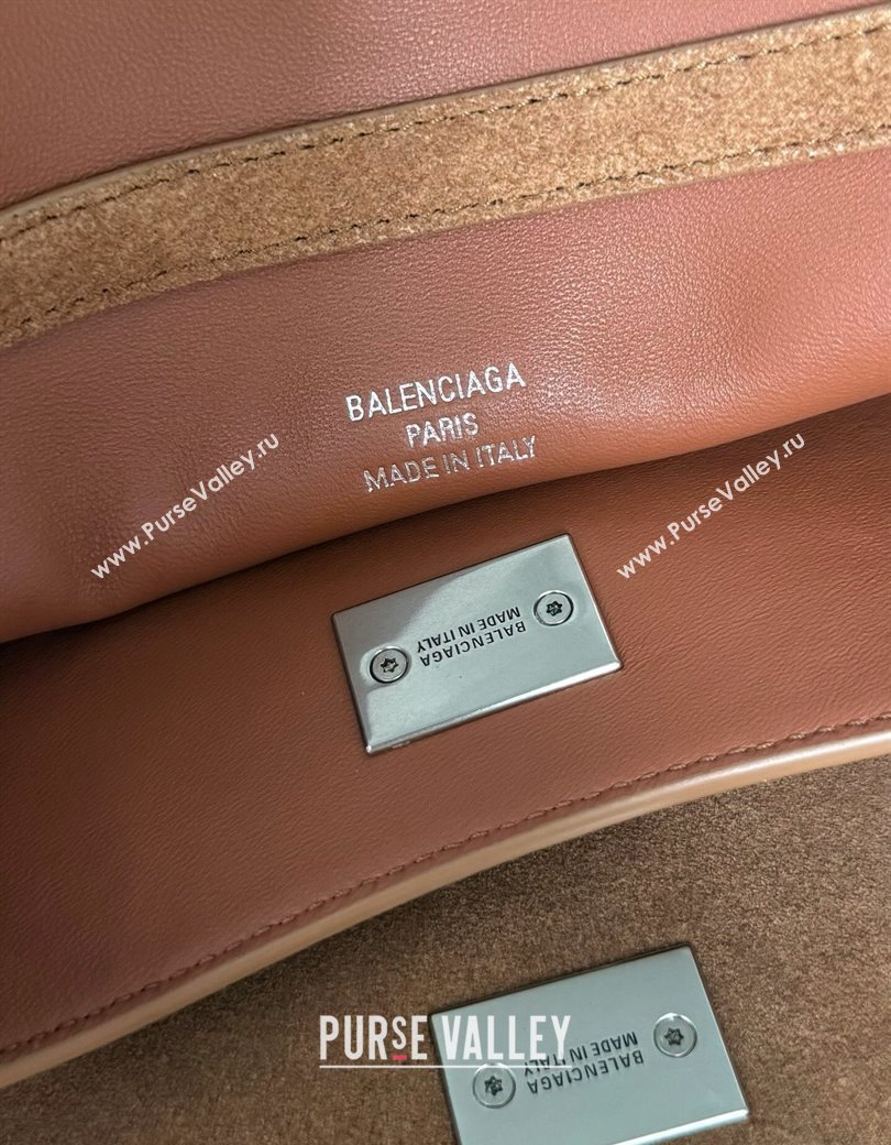 Balenciaga Rodeo Small Handbag in light brown suede, aged-silver hardware 2025 78972 (JM-250926094)