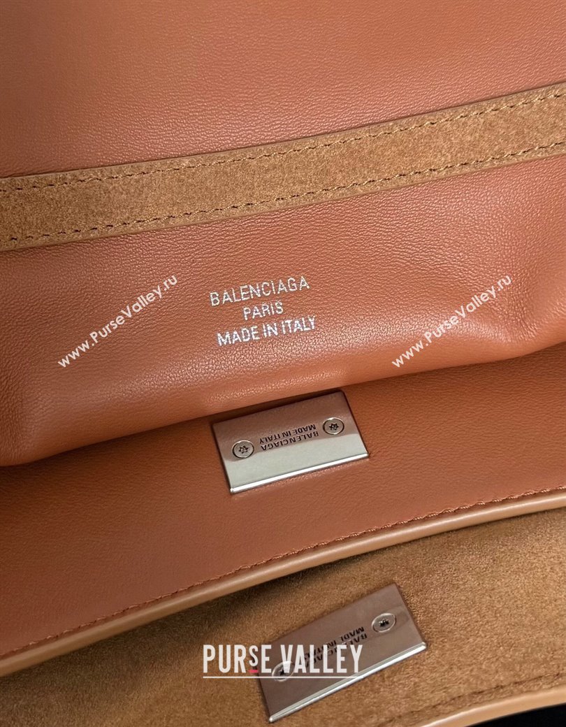 Balenciaga Rodeo Medium Handbag in light brown suede, aged-silver hardware 2025 78972 (JM-250926095)