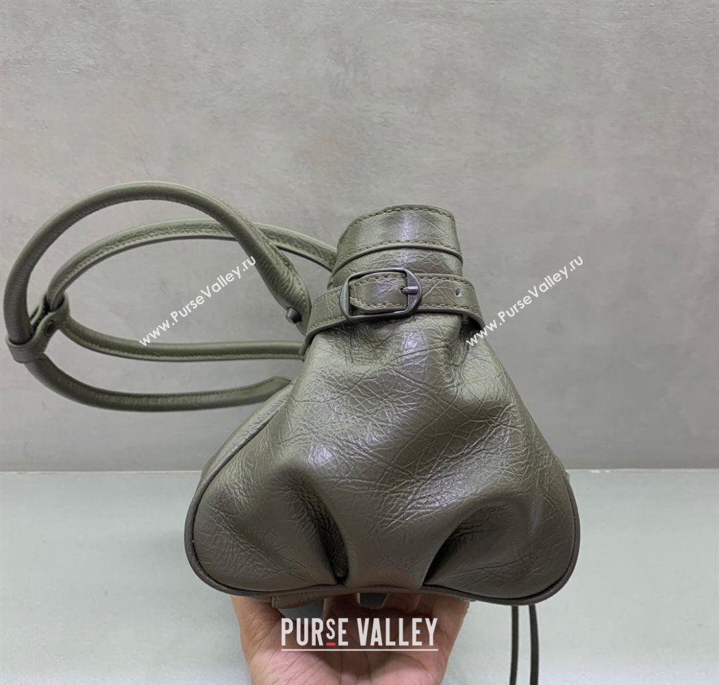 Balenciaga Le City Bag East West in Lambskin Leather Army Green 2025 0926 (JM-250926063)