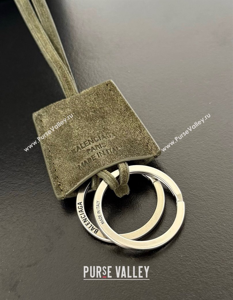 Balenciaga Rodeo Small Handbag in green suede, aged-silver hardware 2025 78972 (JM-250926098)