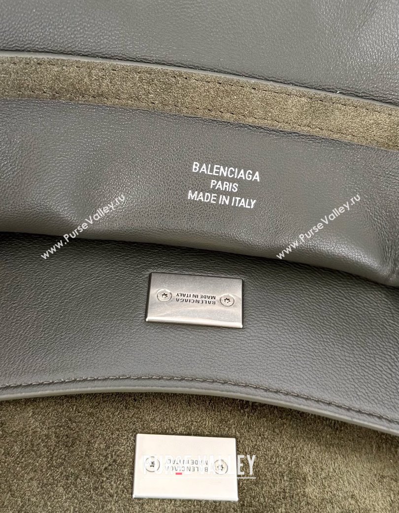 Balenciaga Rodeo Medium Handbag in green suede, aged-silver hardware 2025 78972 (JM-250926099)