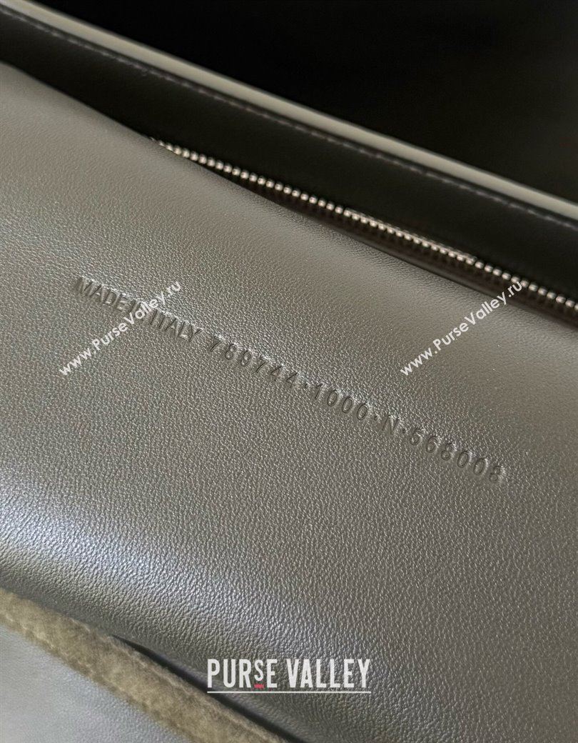 Balenciaga Rodeo Large Handbag in green suede, aged-silver hardware 2025 78972 (JM-250926100)