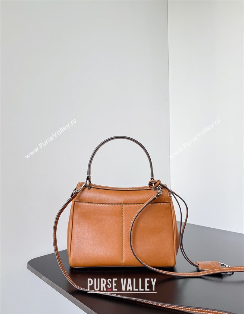 Balenciaga Rodeo Mini Handbag in brown yellow smooth calfskin, aged-silver hardware 2025 78972 (JM-250926101)