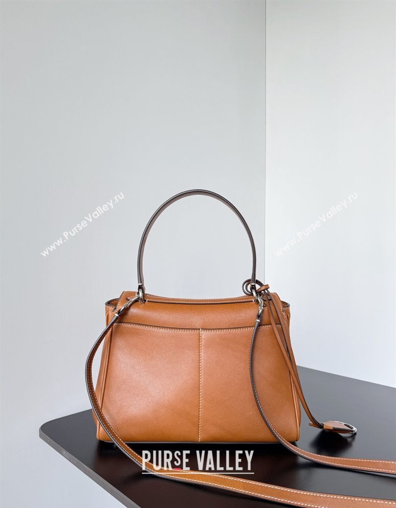 Balenciaga Rodeo Small Handbag in brown yellow smooth calfskin, aged-silver hardware 2025 78972 (JM-250926102)