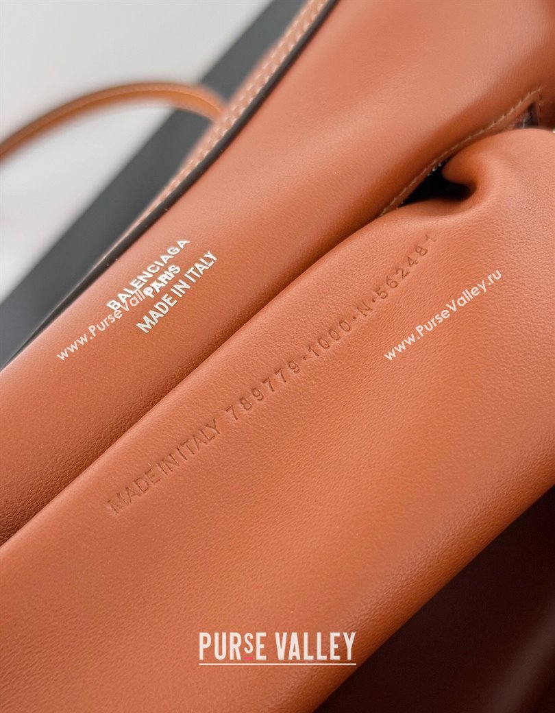 Balenciaga Rodeo Small Handbag in brown yellow smooth calfskin, aged-silver hardware 2025 78972 (JM-250926102)