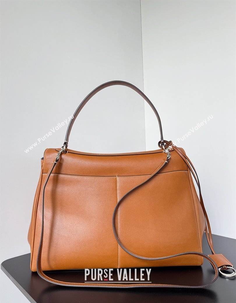 Balenciaga Rodeo Large Handbag in brown yellow smooth calfskin, aged-silver hardware 2025 78972 (JM-250926104)