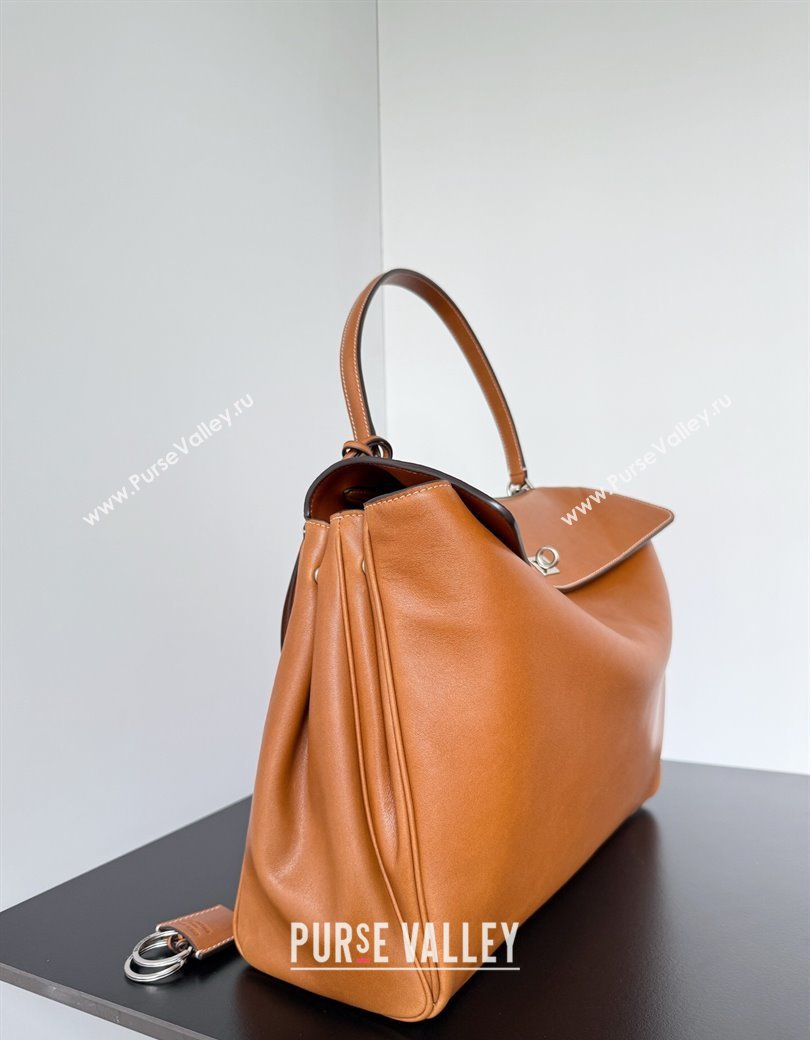 Balenciaga Rodeo Large Handbag in brown yellow smooth calfskin, aged-silver hardware 2025 78972 (JM-250926104)