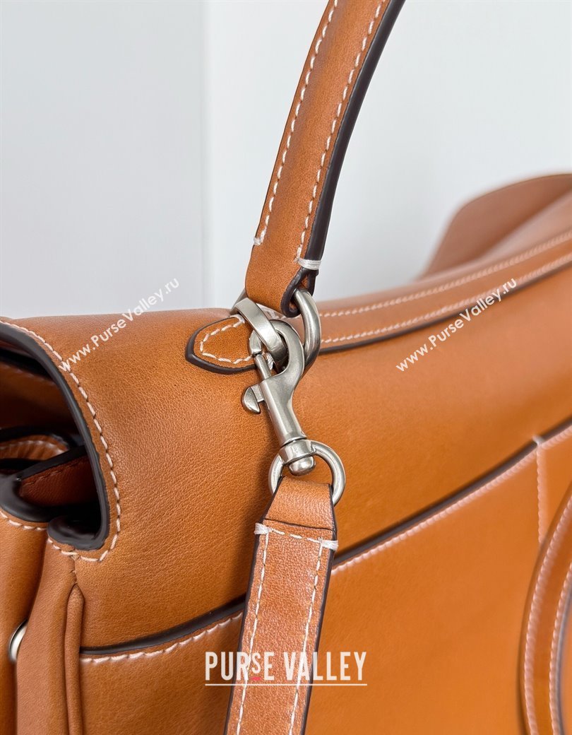 Balenciaga Rodeo Large Handbag in brown yellow smooth calfskin, aged-silver hardware 2025 78972 (JM-250926104)