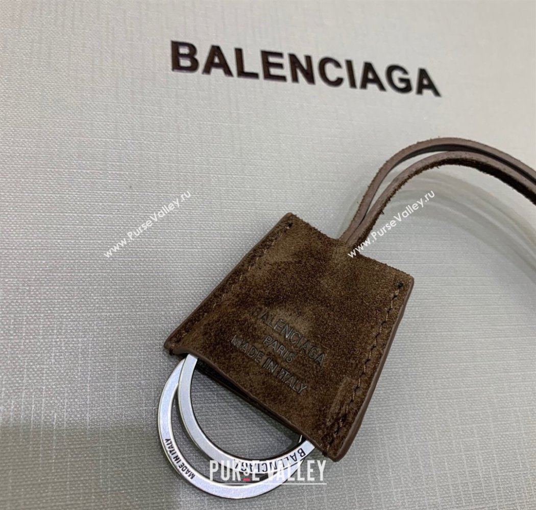 Balenciaga Rodeo Large Handbag in suede, aged-silver hardware Dark Coffee Brown 2025 78972 (JM-250926084)