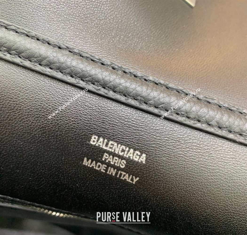 Balenciaga Rodeo Medium Handbag in black grained calfskin leather, aged-silver hardware 2025 78972 (JM-250926106)