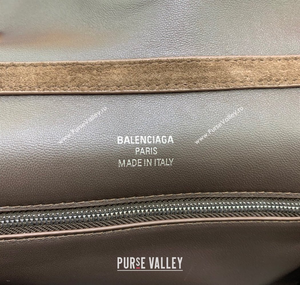 Balenciaga Rodeo Small Handbag in suede, aged-silver hardware Dark Coffee Brown 2025 78972 (JM-250926086)