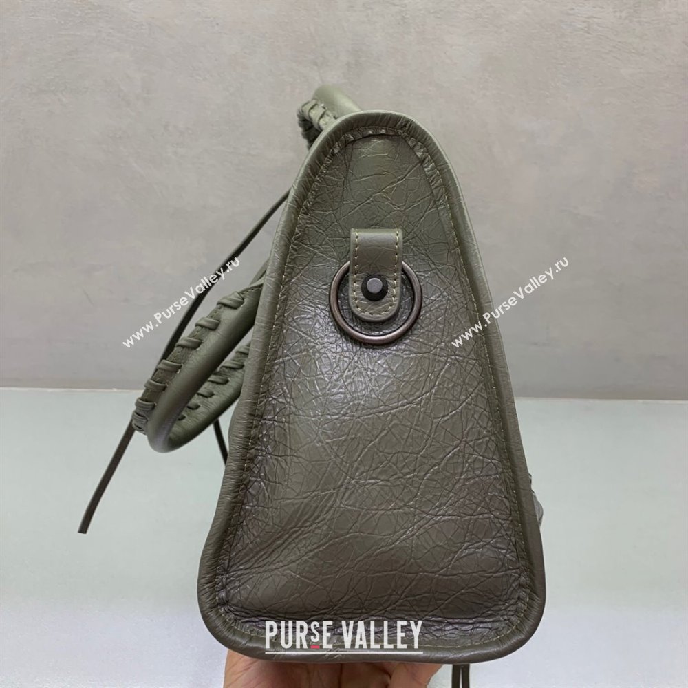 Balenciaga Le City Small Bag in Green Arena Storico lambskin leather 2025 0926 (JM-250926108)