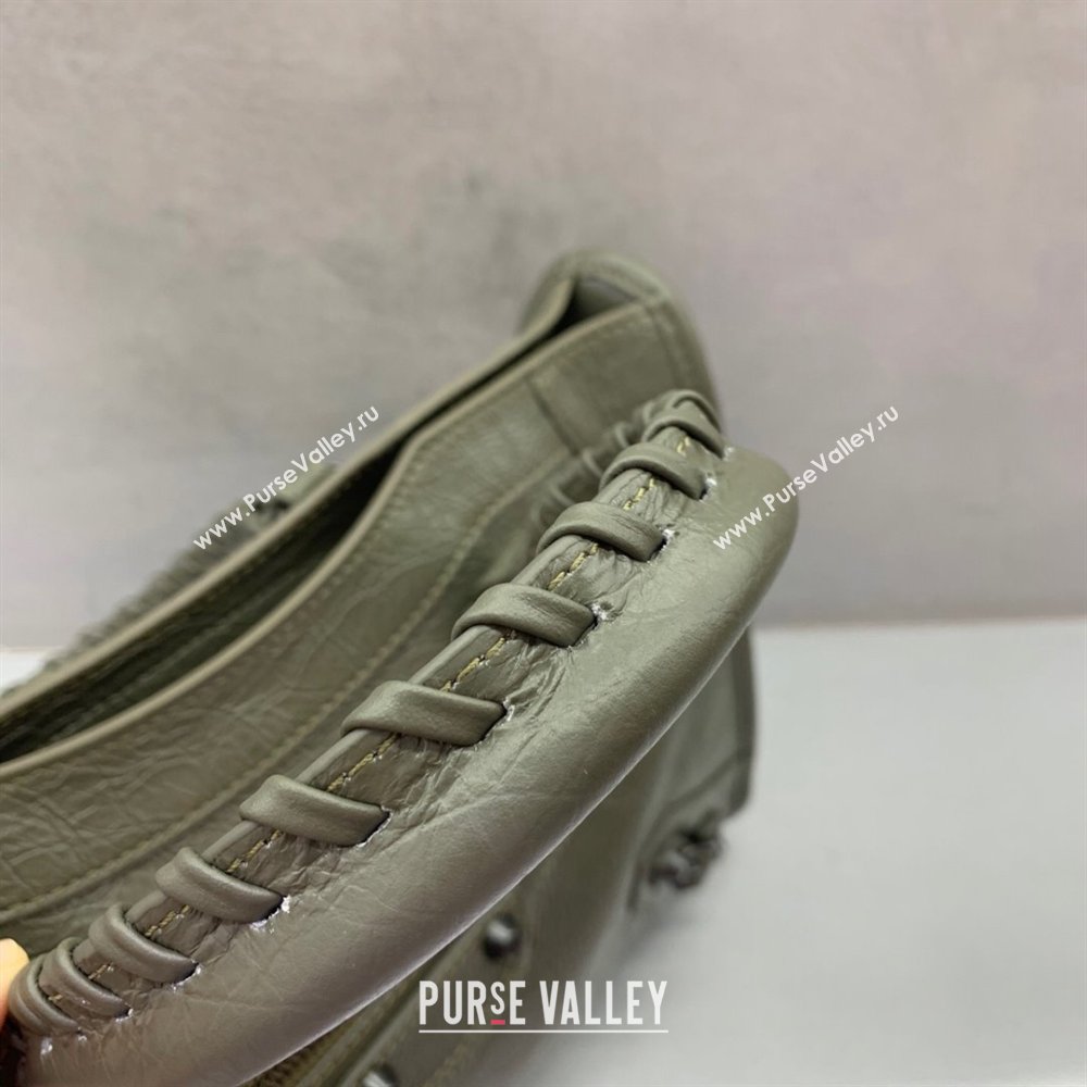 Balenciaga Le City Small Bag in Green Arena Storico lambskin leather 2025 0926 (JM-250926108)