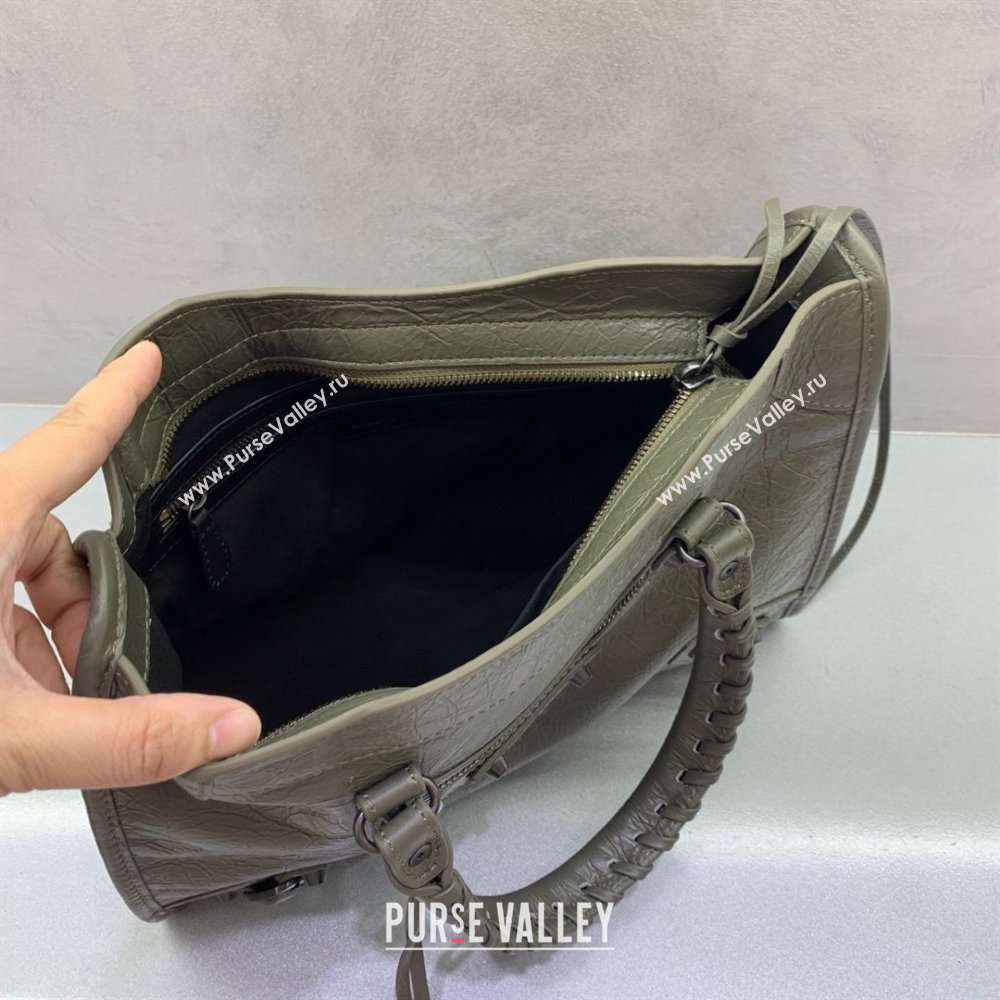 Balenciaga Le City Small Bag in Green Arena Storico lambskin leather 2025 0926 (JM-250926108)