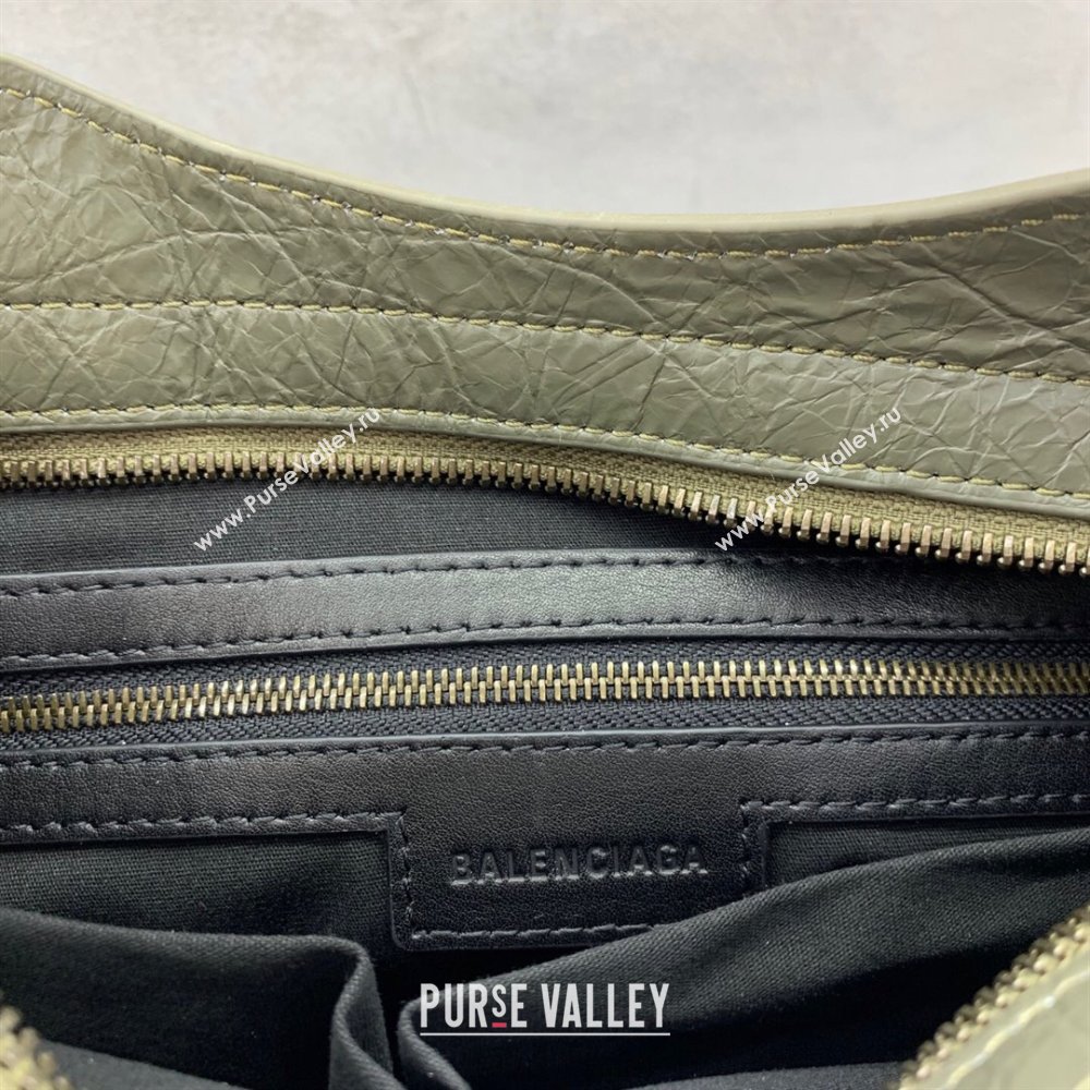 Balenciaga Le City Small Bag in Green Arena Storico lambskin leather 2025 0926 (JM-250926108)