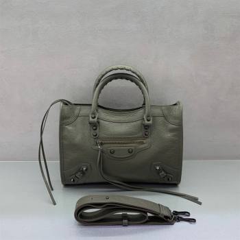 Balenciaga Le City Small Bag in Green Arena Storico lambskin leather 2025 0926 (JM-250926108)
