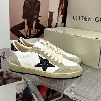 Golden Goose GGDB Ball Star Sneakers in White Calfskin and Grey Suede 2024 0328 (MD-240328112)