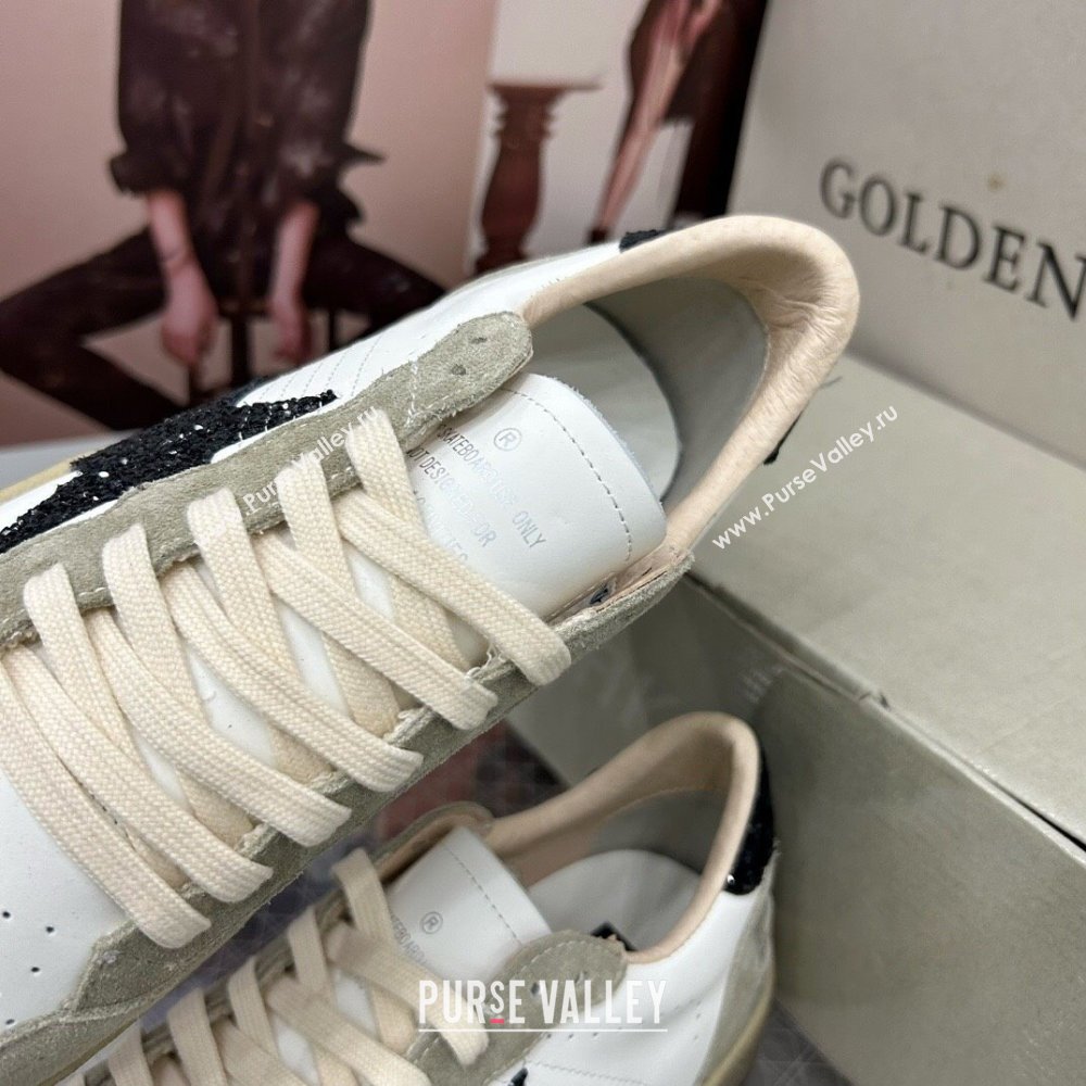 Golden Goose GGDB Ball Star Sneakers in White Calfskin and Grey Suede 2024 0328 (MD-240328112)