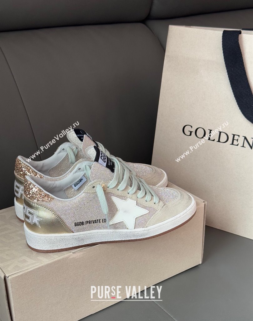Golden Goose Women Ball Star Sneakers in Glitters with White Star 2025 0429 (MD-250429043)