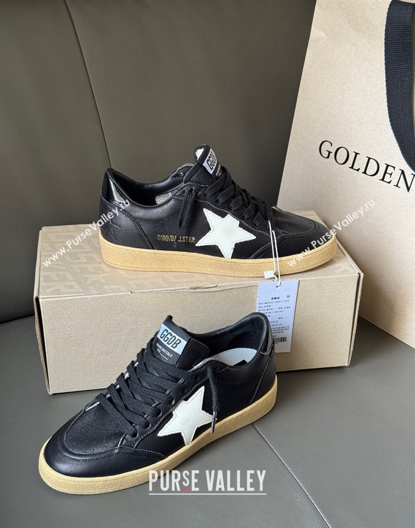 Golden Goose Women Ball Star Sneakers in Balck Leather with White Star 2025 0428 (MD-250429036)