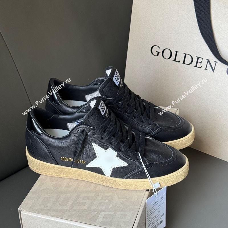 Golden Goose Women Ball Star Sneakers in Balck Leather with White Star 2025 0428 (MD-250429036)
