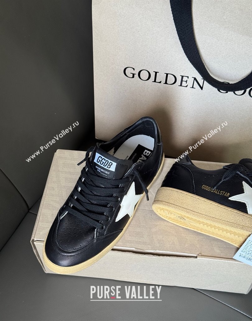 Golden Goose Women Ball Star Sneakers in Balck Leather with White Star 2025 0428 (MD-250429036)