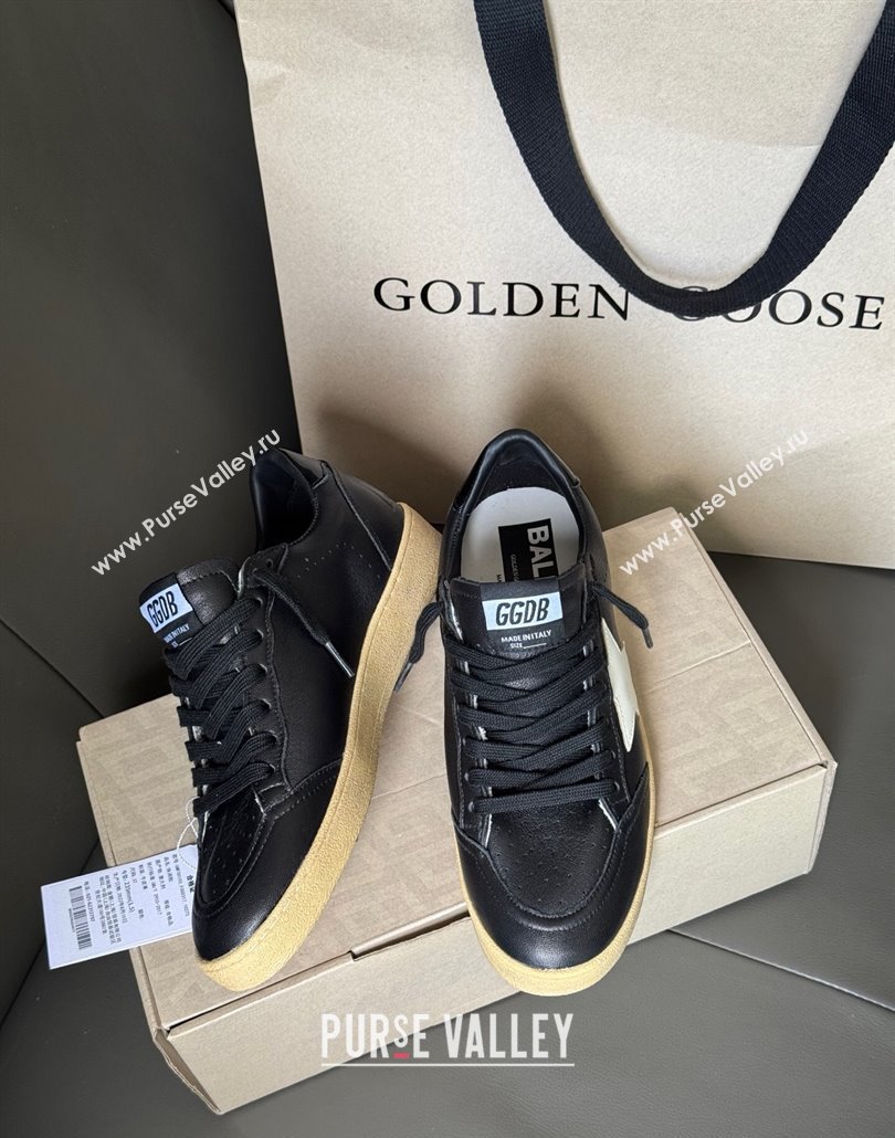 Golden Goose Women Ball Star Sneakers in Balck Leather with White Star 2025 0428 (MD-250429036)