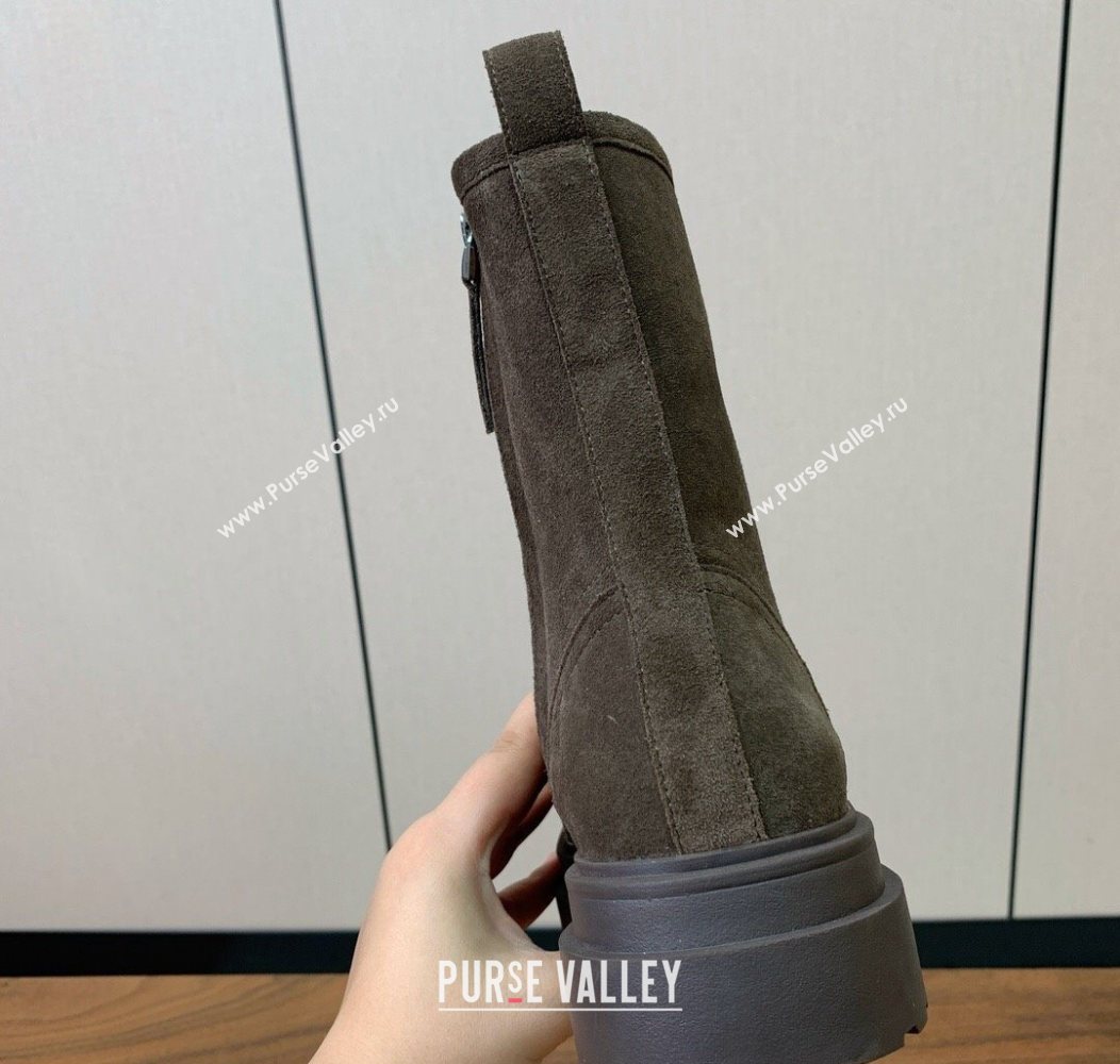 Brunello Cucinelli Suede Laced-up Ankle Boots Dark Camel 2025 BC120904 (HH-251209032)