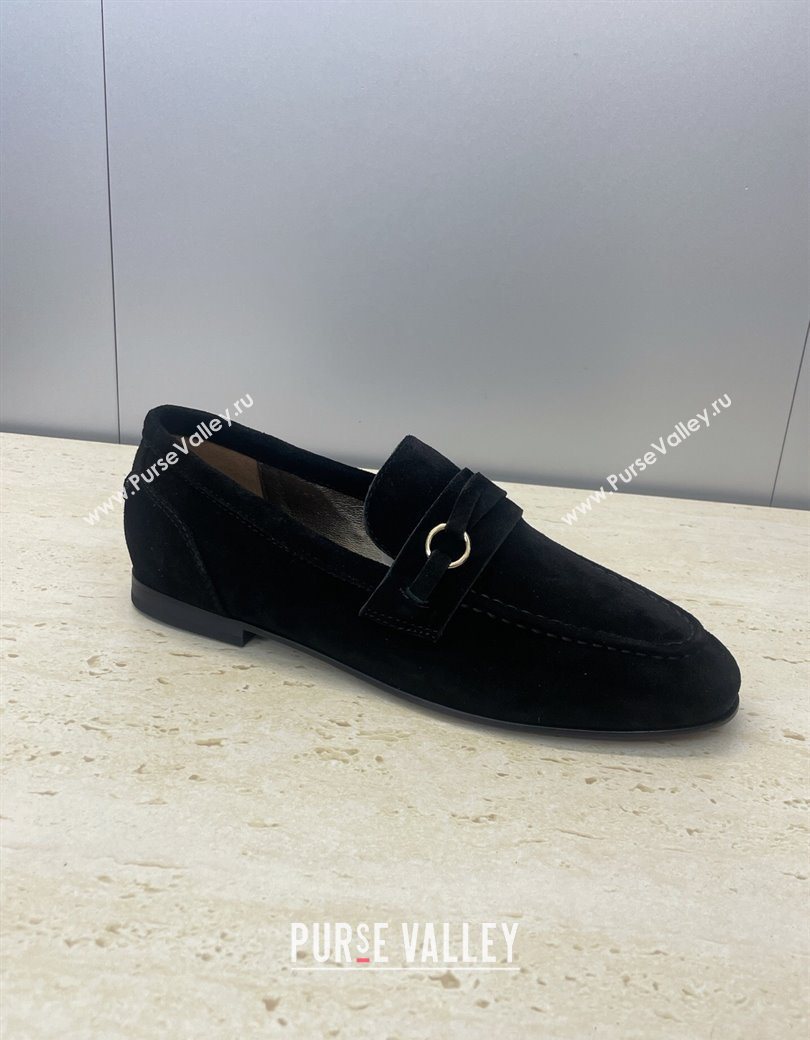 Brunello Cucinelli Suede Flat Loafers Black 2025 BC120905 (JC-251209042)