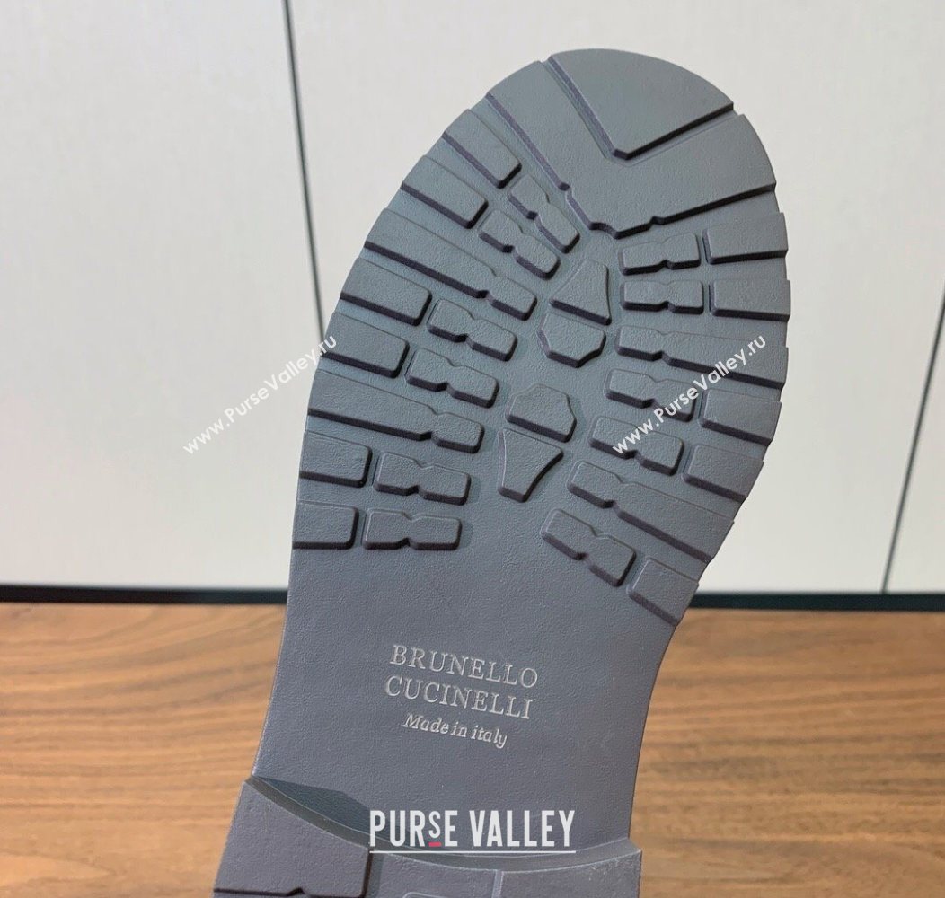 Brunello Cucinelli Suede Laced-up Ankle Boots Dark Brown 2025 BC120902 (HH-251209021)