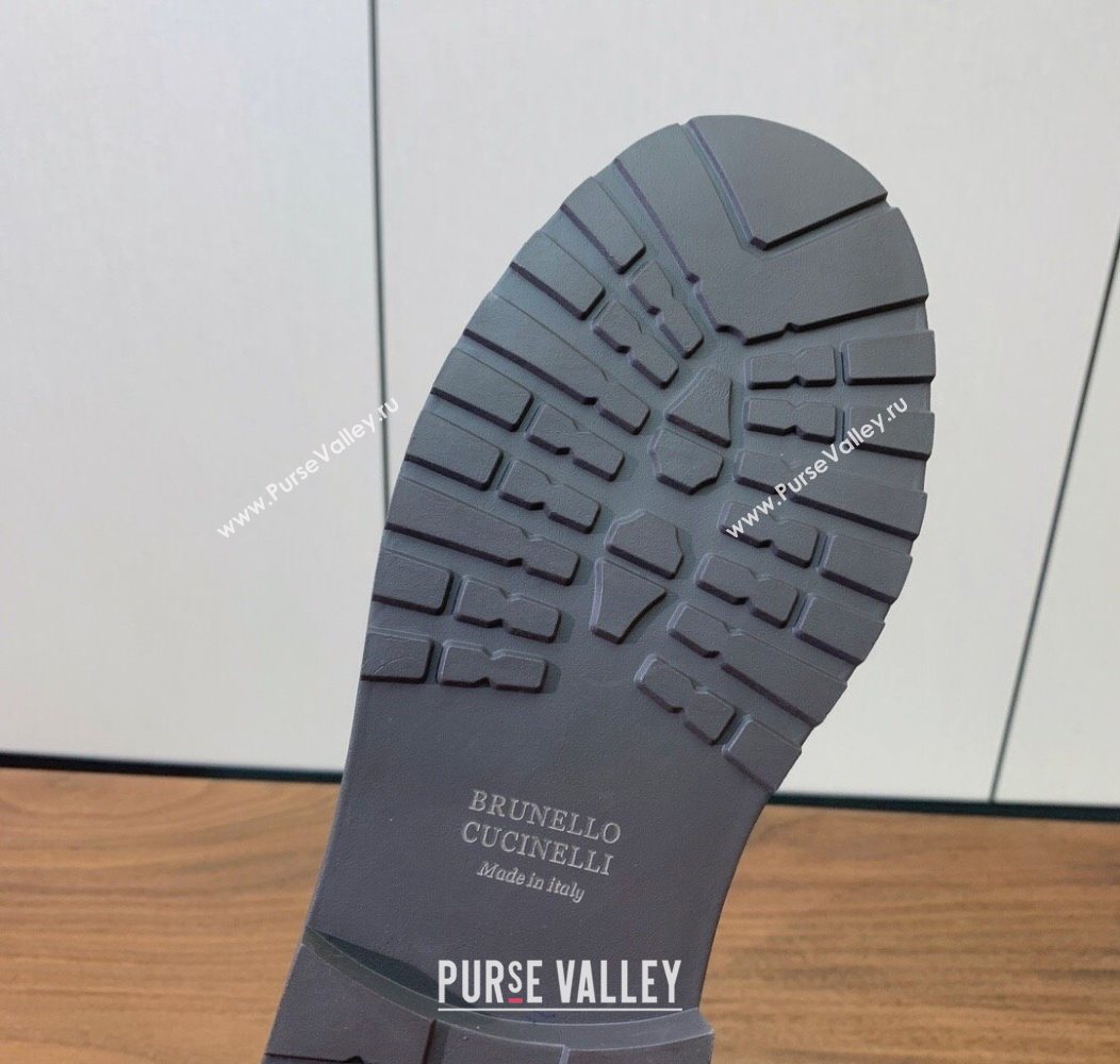 Brunello Cucinelli Leather Laced-up Ankle Boots Brown 2025 BC120902 (HH-251209025)