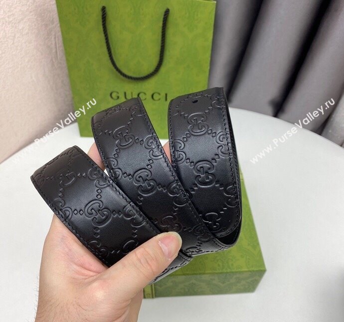 Gucci GG Leather Belt 4cm with GG Buckle 2024 040804 (99-240408085)