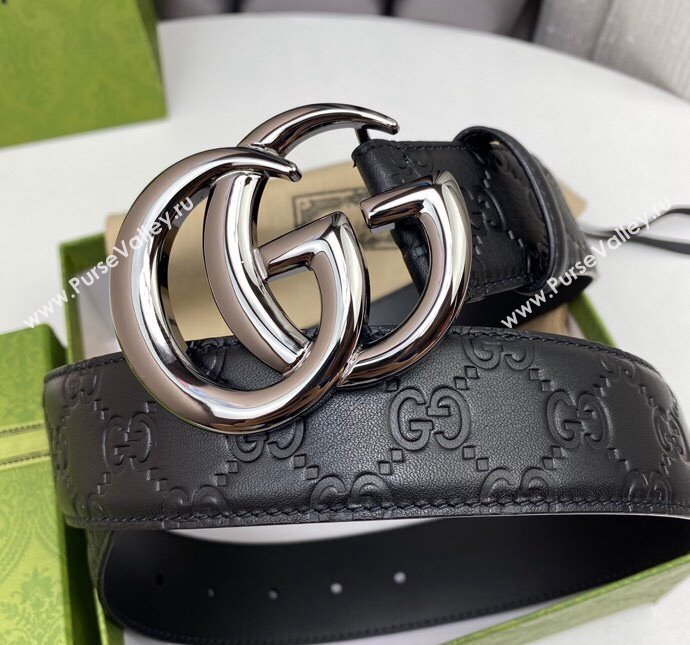 Gucci GG Leather Belt 4cm with GG Buckle 2024 040804 (99-240408085)