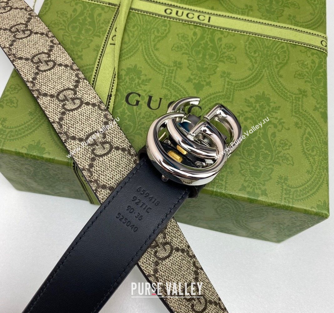 Gucci GG Canvas Belt 3cm with GG Buckle 2024 040802 (99-240408086)