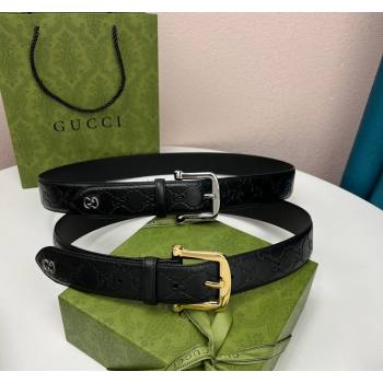 Gucci GG Leather Belt 4cm 2024 040805 (99-240408087)