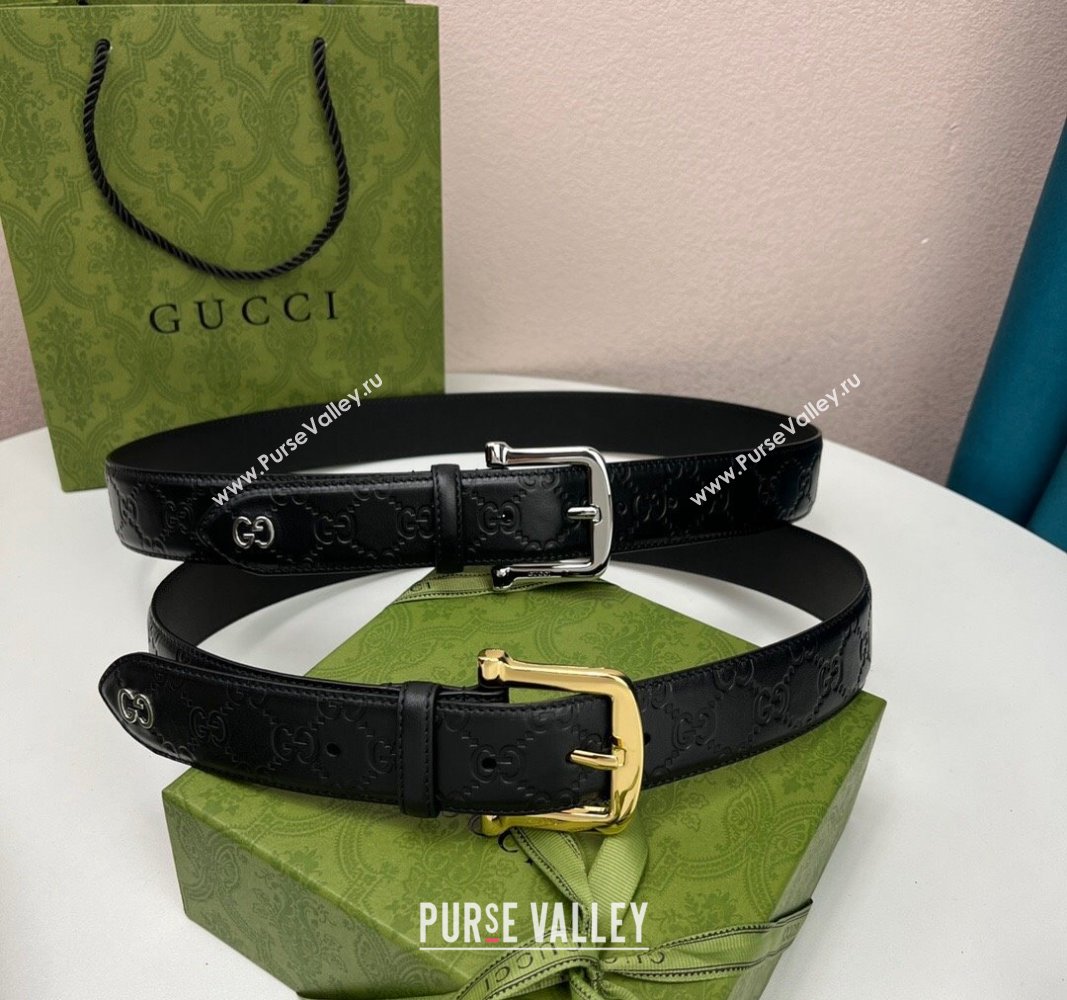 Gucci GG Leather Belt 4cm 2024 040805 (99-240408087)