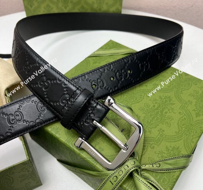 Gucci GG Leather Belt 4cm 2024 040805 (99-240408087)