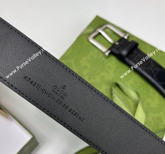 Gucci GG Leather Belt 4cm 2024 040805 (99-240408087)