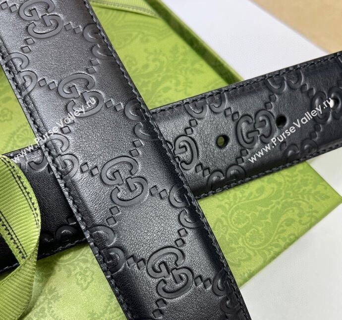 Gucci GG Leather Belt 4cm 2024 040805 (99-240408087)