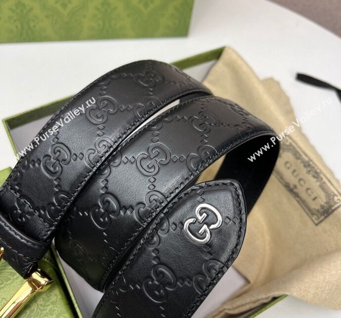 Gucci GG Leather Belt 4cm 2024 040805 (99-240408087)