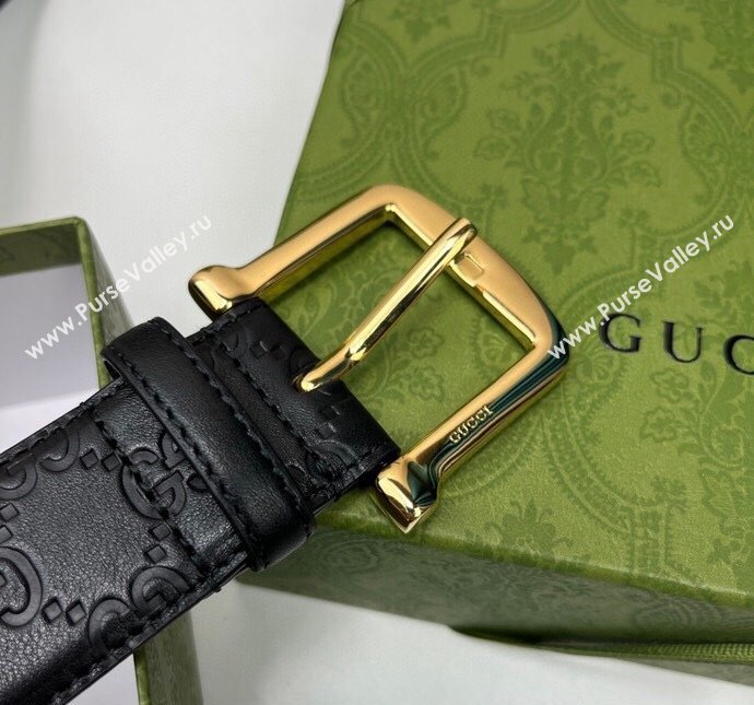Gucci GG Leather Belt 4cm 2024 040805 (99-240408087)