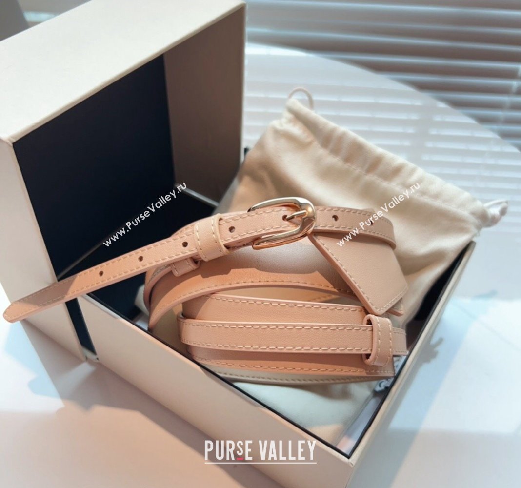 Loewe Wide Belt 7cm in Calfskin Leather Nude 2024 0408 (99-240408064)