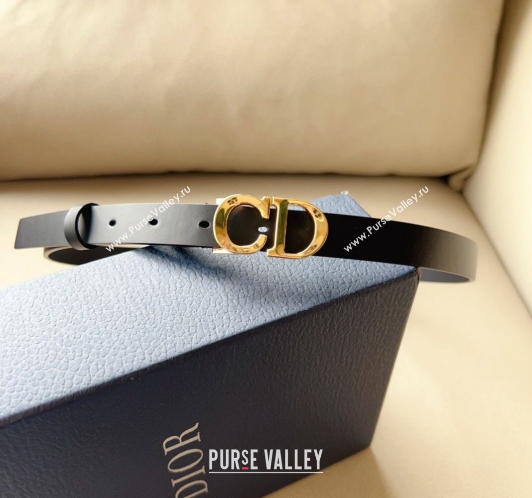 Dior 30 Montaigne Calfskin Belt 2cm with CD Buckle Black 2024 0408 (99-240408121)