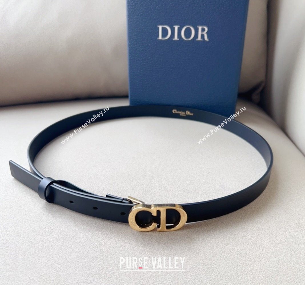 Dior 30 Montaigne Calfskin Belt 2cm with CD Buckle Black 2024 0408 (99-240408121)